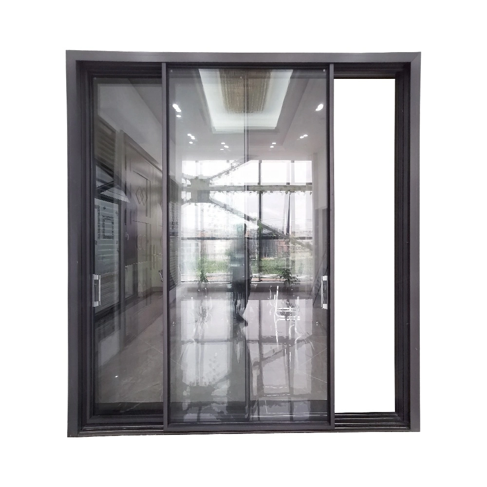 Aluminum Three Panel Sliding Glass Window Latest Window Design