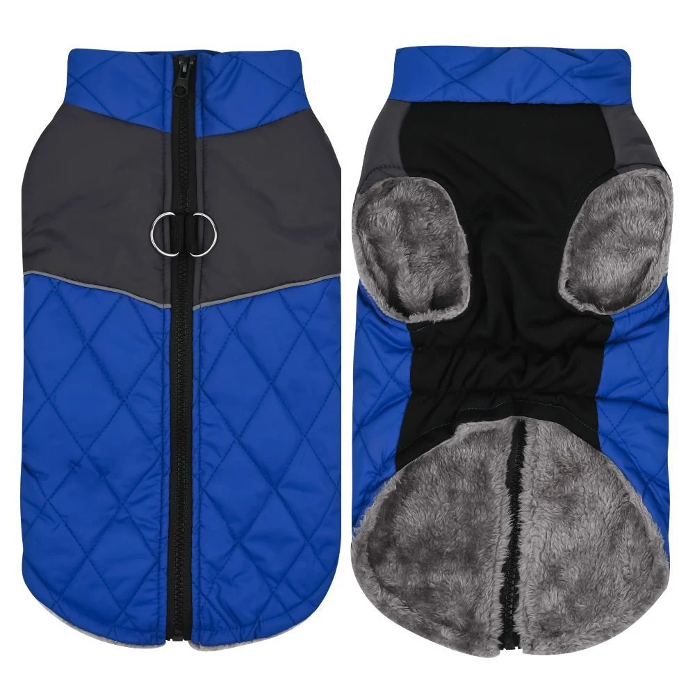 Chaqueta de invierno para perro abrigado impermeable con cremallera XS-3XL