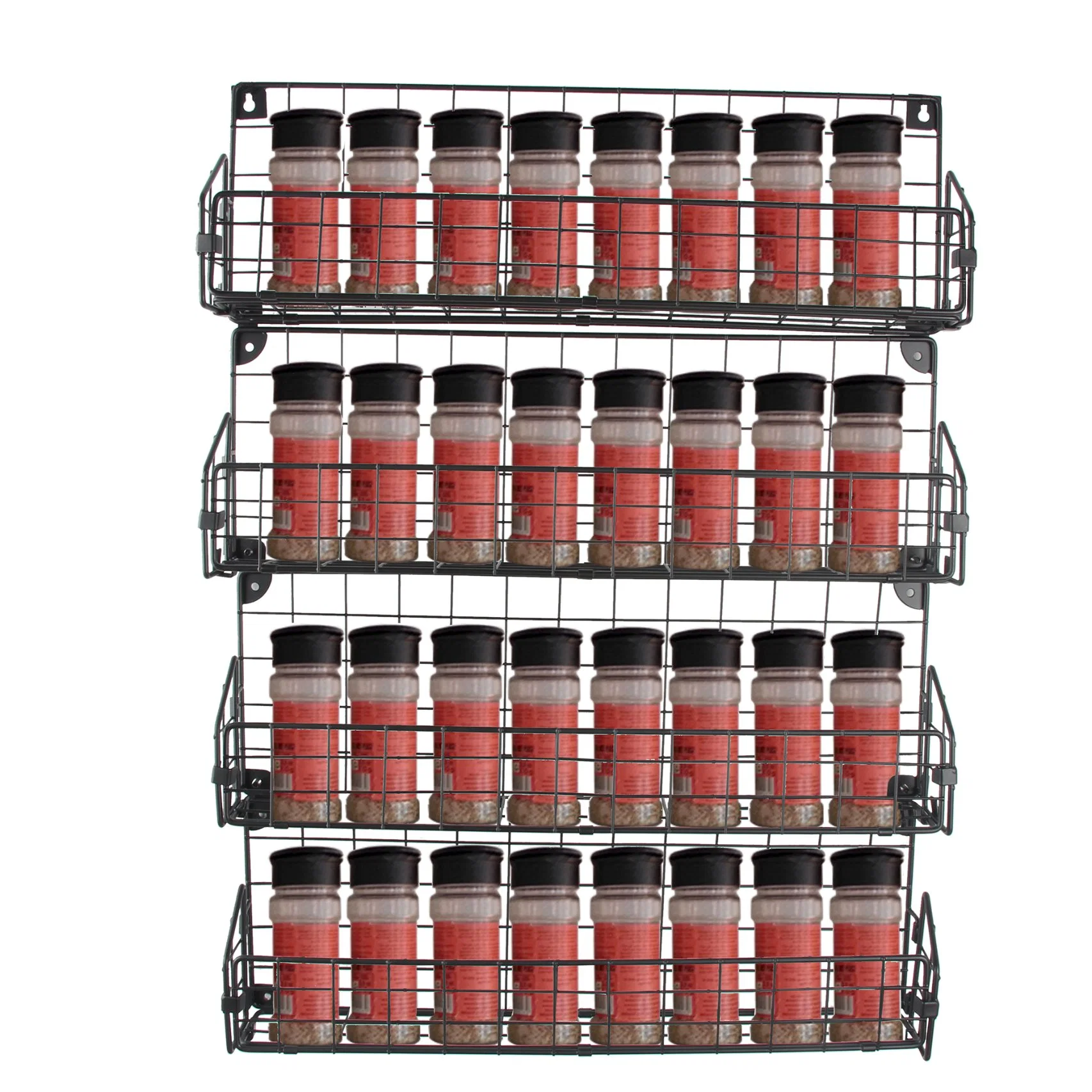4 Tier Storage Rack Metal Seasoning Bottle Storage Holders Multi-Layer Kitchen Rack