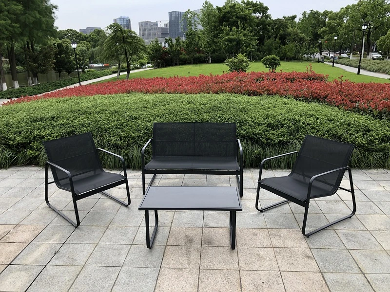 مجموعة أريكة وكراسي فناء / حديقة خارجية مكونة من 4 قطع