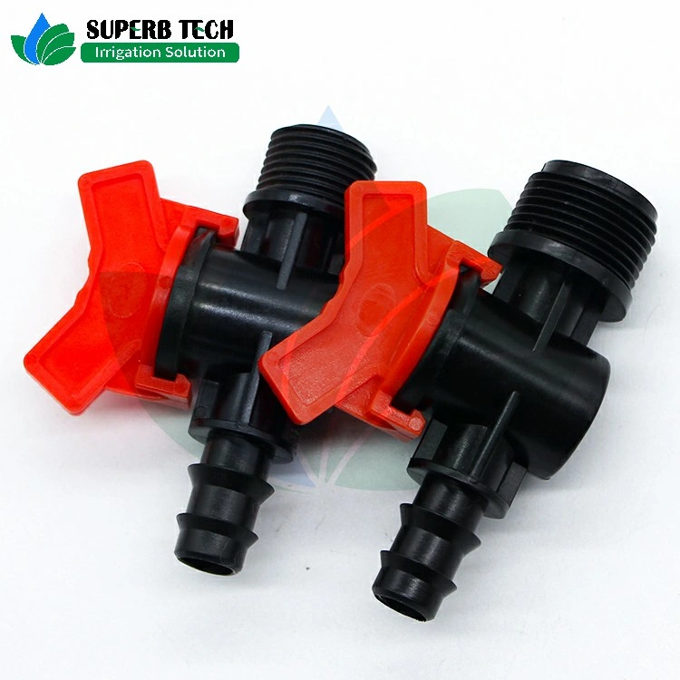 Male Thread Barb Mini Valve for Farm Irrigation Watering Pipeline