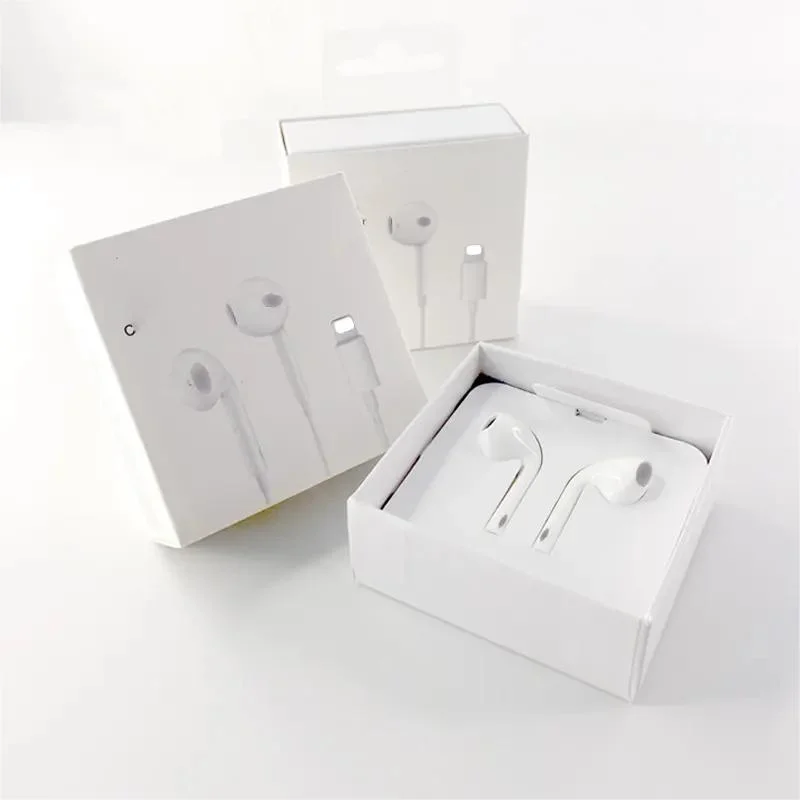 Hot Sell Factory Wholesale Original Quality Lightning Wired Earphones Headphones HiFi Stereo with Mic for iPhone 14/13/12