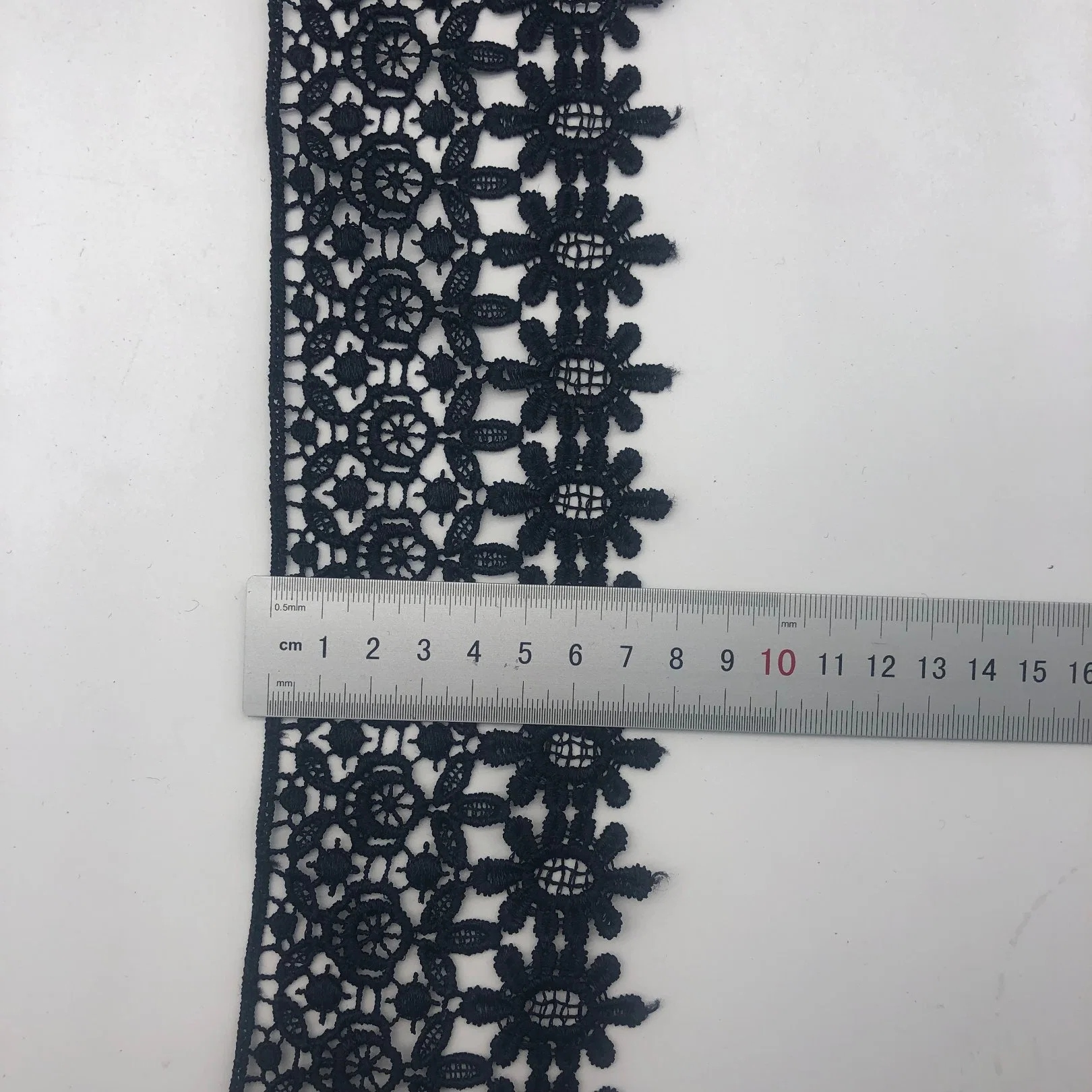 African Royal Style Cotton Embroidery Chemical Lace Purfle