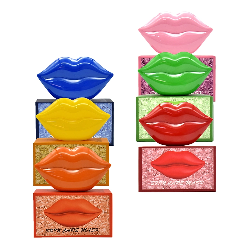 Wholesale/Supplier Pink Moist Cosmetic Lip Patches Collagen Crystal Lip Enhancement Gel Patches Can Be Customized Private Logo