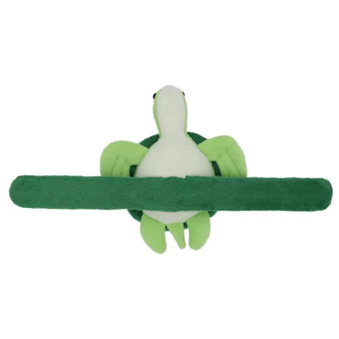 Wholesale/Supplier Green Kids 15cm (H) X 29.5cm (W) Plush Sea Turtle Toys Stuffed Soft Children Slap Bands Toy Gift Wrist Band Animal Bracelet Snapbands