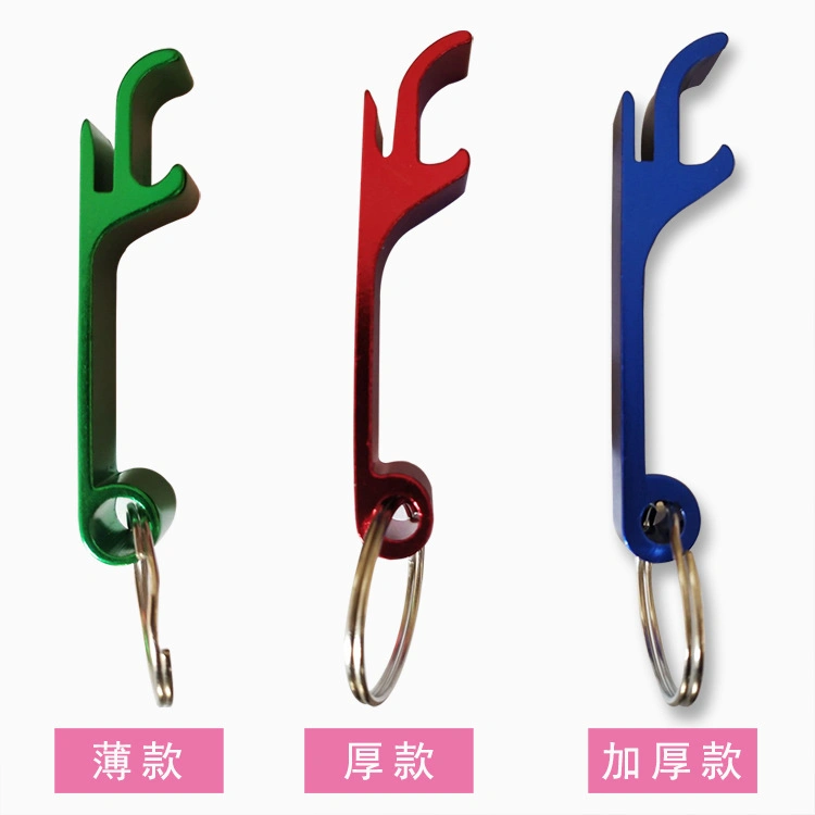 Bouteille de bière Opener Rouge Keyrings, Multi-fonction CAN Opener Metal Keychain cuisine Gadgets Publicité cadeau