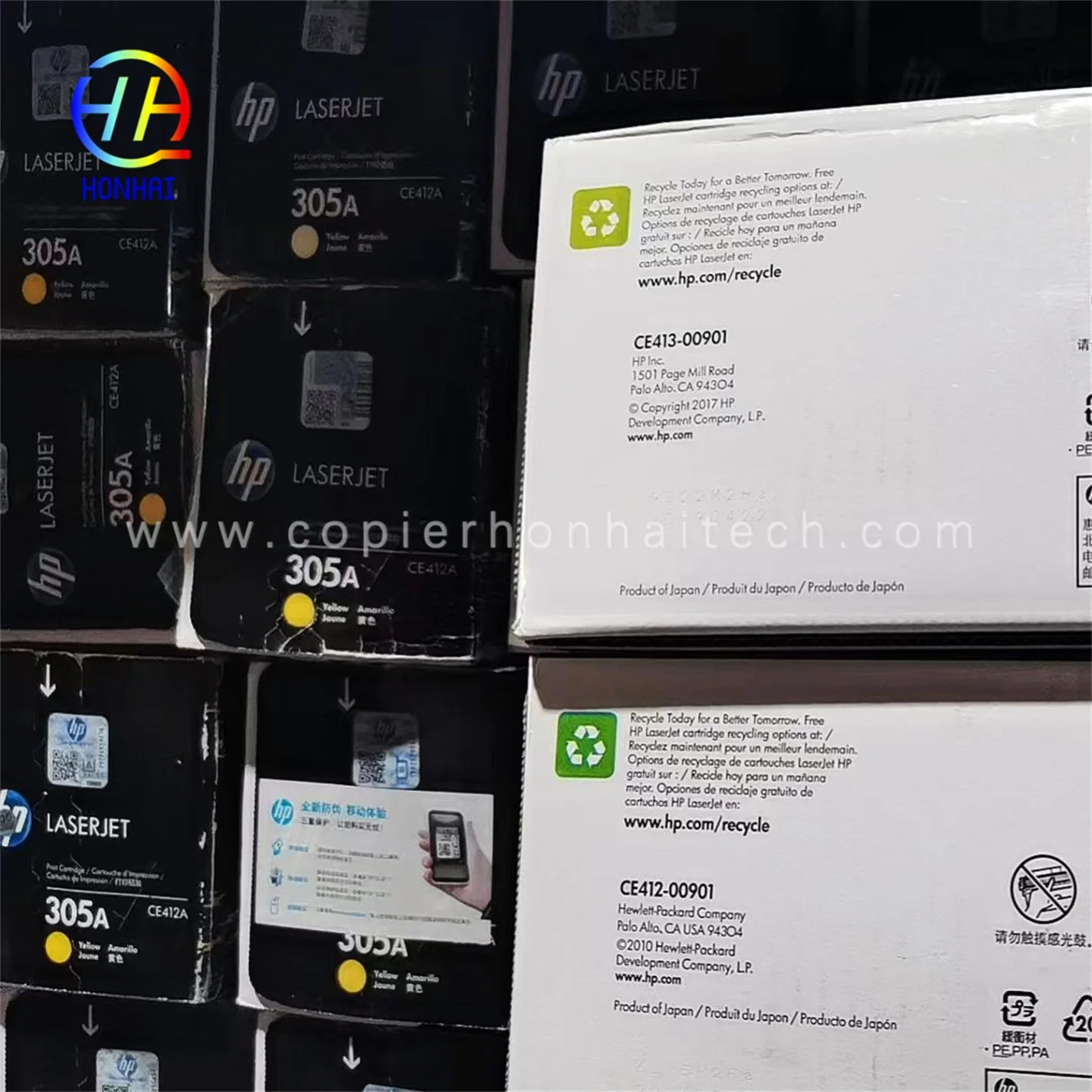 خرطوشة الحبر لطابعات HP Color LaserJet Prom300 400m 351A M451DN طابعات الليزر طراز M375nw M475DN CE410A CE4411 CE412 CE413 الأصلية قطع الغيار