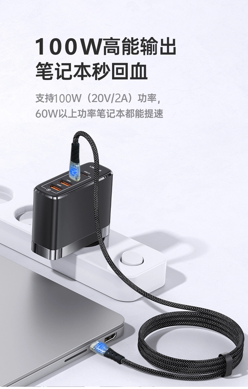 Mobile Phone Type C Cables Somostel Fast Charging Cable Manufacturing Phone Accessories 60W with LED Light for Xm/Sam