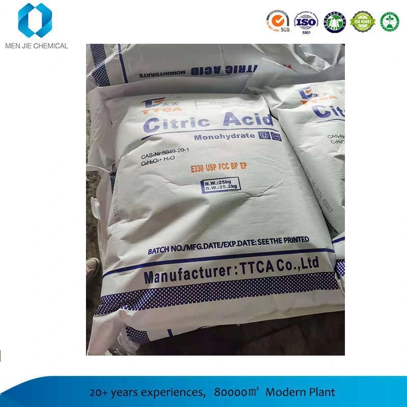 Ttca Citric Acid Food Grade Citric Acid Anhydrous Powder Chemical Auxiliary Agent