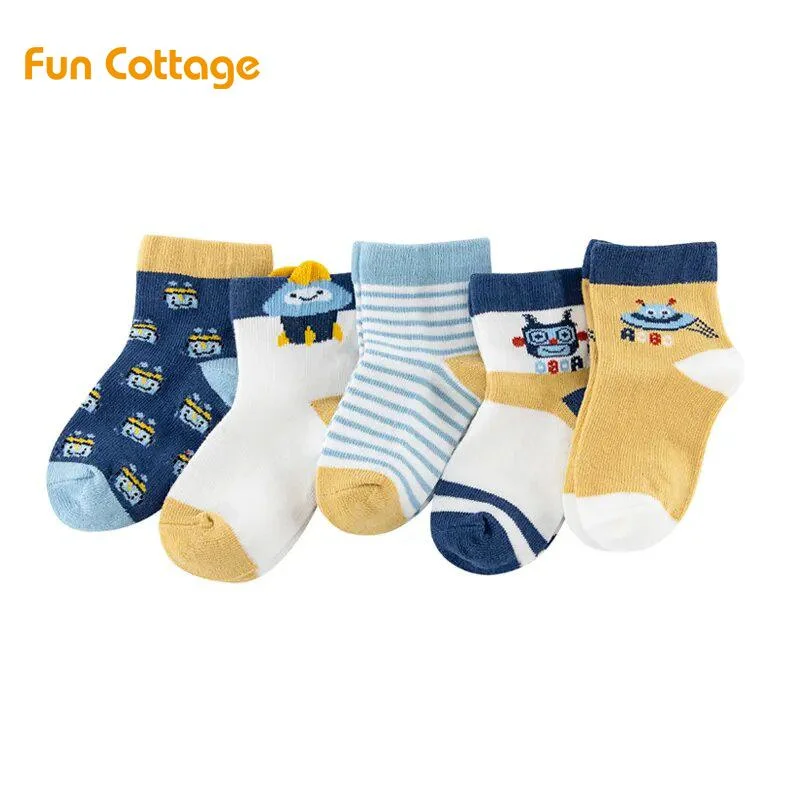 New Baby Kids Soft Cotton Socks Boys, Girls, Baby, Cute Cartoon Animal Stripe Dots Fashion Sport Socks Autumn Winter Gift B1