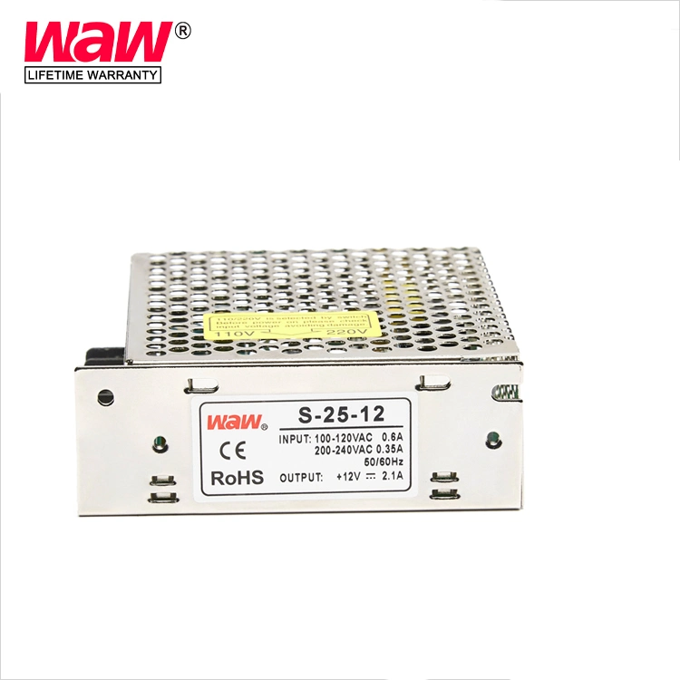 25W 12V 2A AC/DC Switching Power Supply with Short Circuit Protection