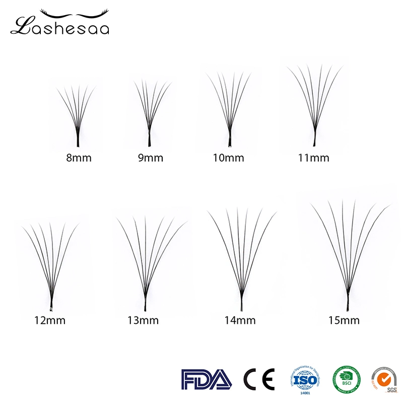 Mengfan China Halloween Eyelashes Manufacturing Private Label Classic Volume Eyelash Extensions 0.05 0.07 0.105mm Individual Lashes Pointy Base Pre Made Fans