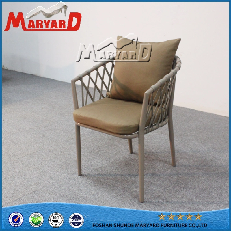 Outdoor Rope Weaving Furniture Aluminum Garden Dining Chair