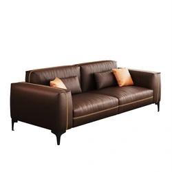 High quality/High cost performance  Service Three Seat Simple Synthetic Leather Design Module Simple Design Office Sofa