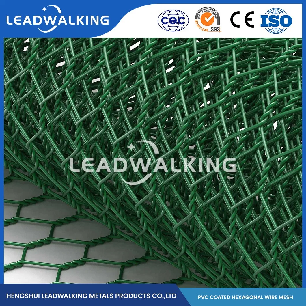 PVC Leadwalking Material de alambre de cobre recubierto de PVC malla de alambre de pollo de 4 pulgadas de China de fabricación de metal galvanizado Netten malla hexagonal