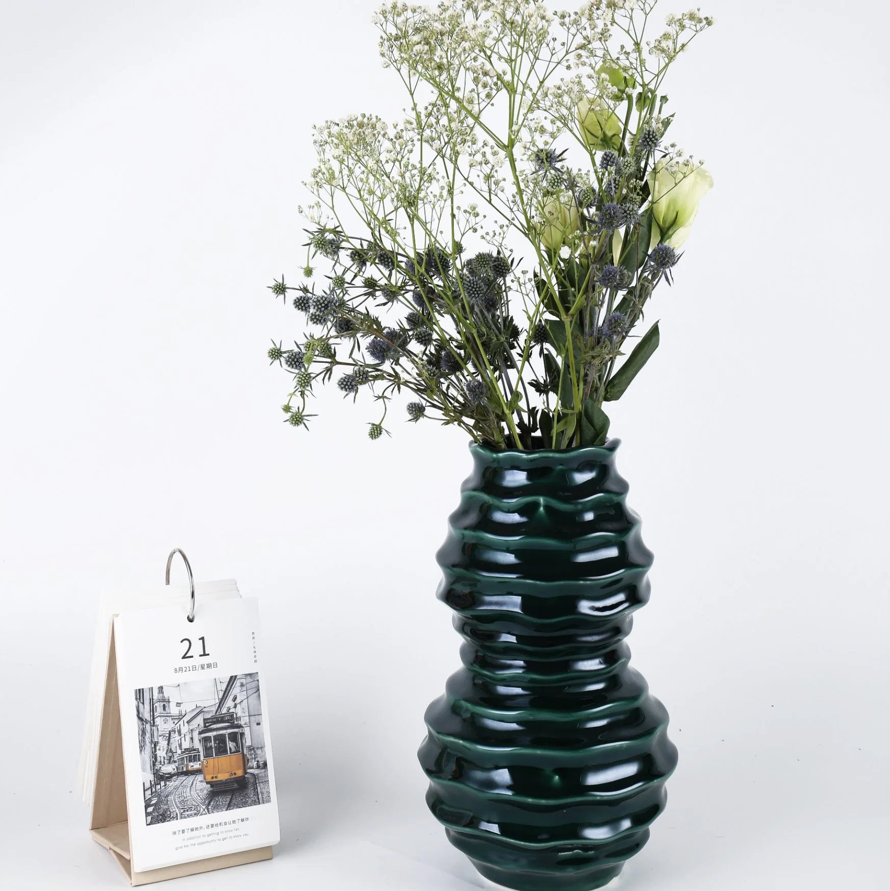 Оптовые гостиная Гоурд формы украшение Зеленые вазы
