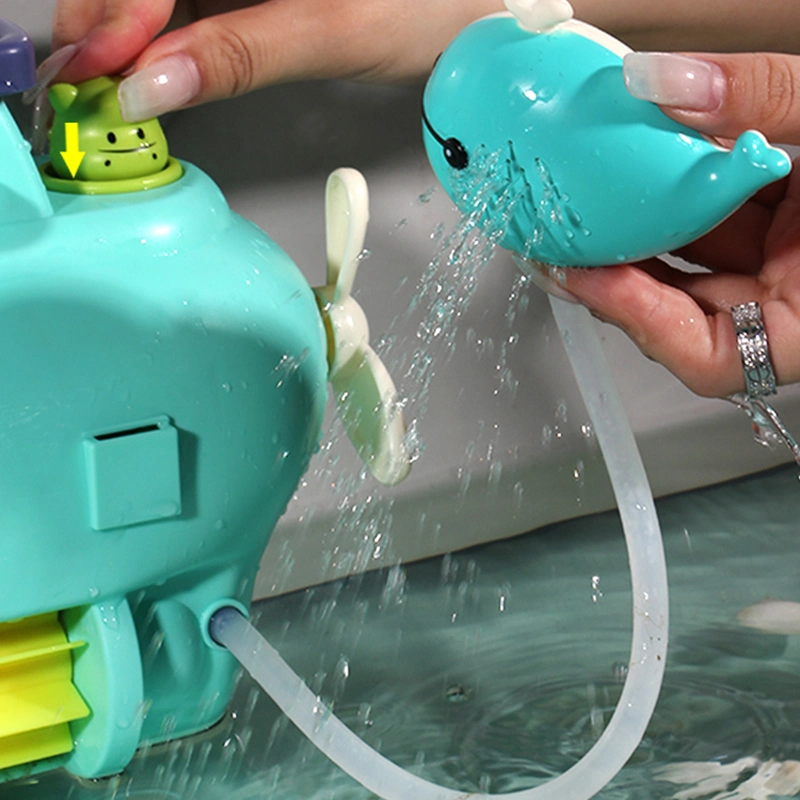 QS directamente de fábrica las ventas de Amazon Shopify Mayorista/Proveedor juguetes de plástico caliente bañera para bebé ducha Toddles flotando Squirting DIY Submarino Armado de los niños juguetes para niños