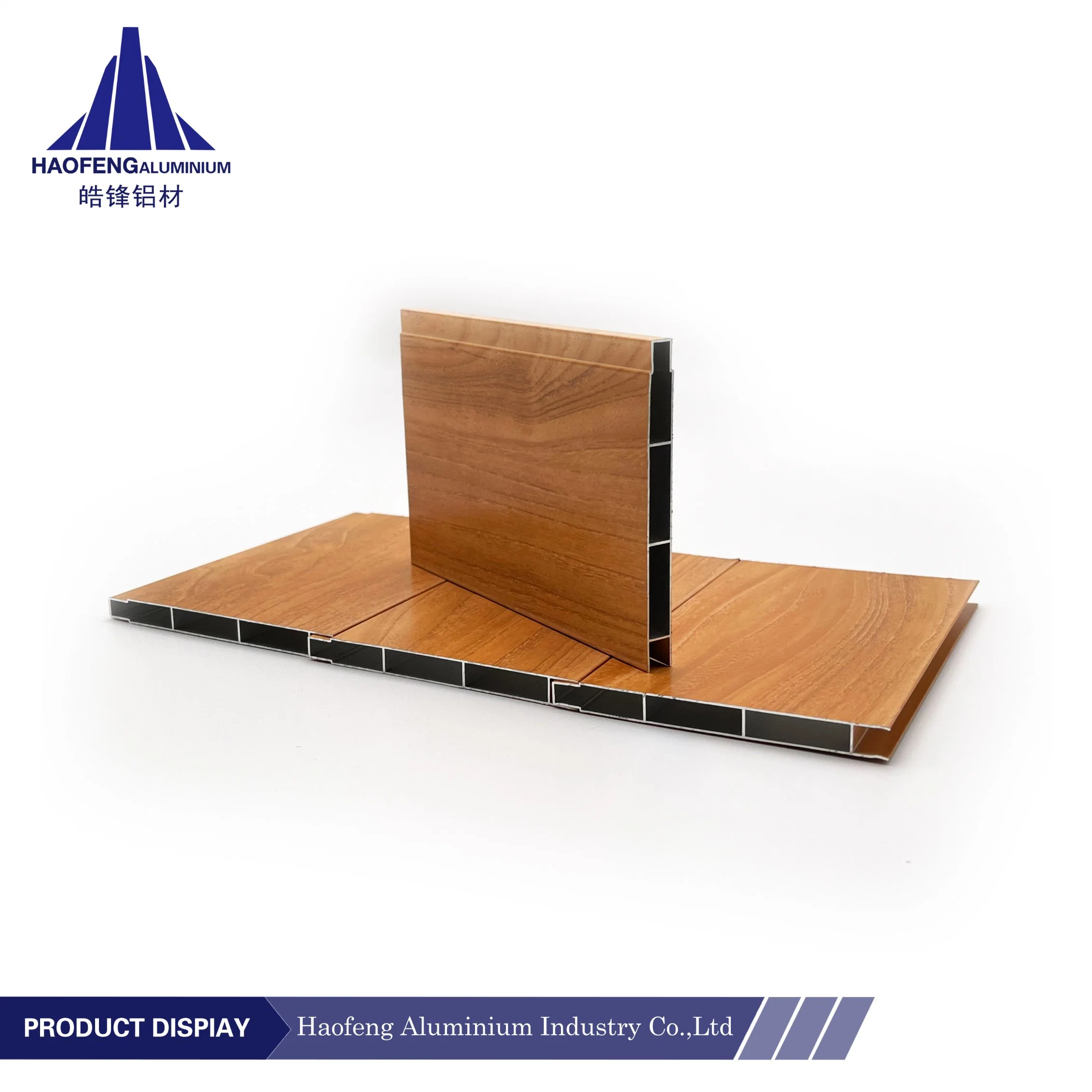 Soil Wood Color Aluminium Extrusion Powder Coating Transfer Wood Grain Aluminium Profile