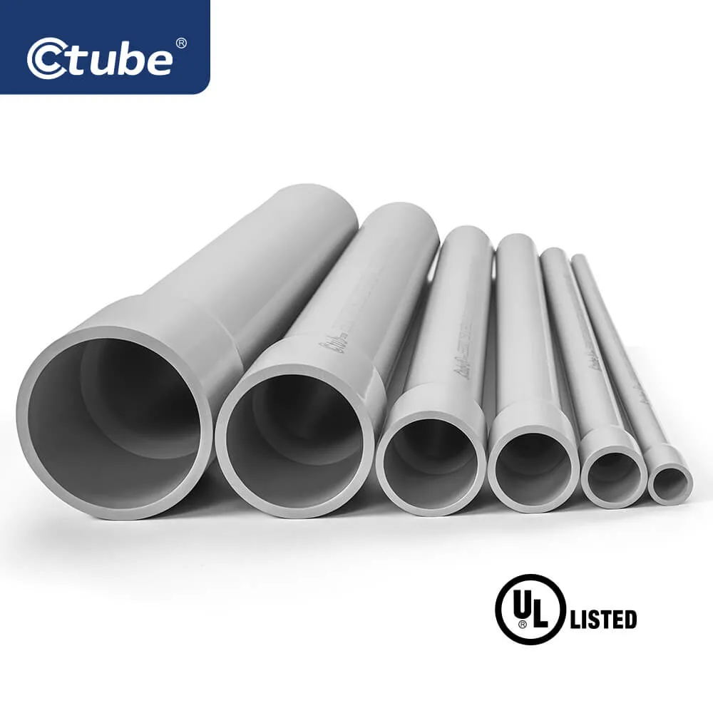 UL651 2-Inch Sch80 Rigid PVC Solar Conduit Trustworthy Suppliers with Sunlight Resistant