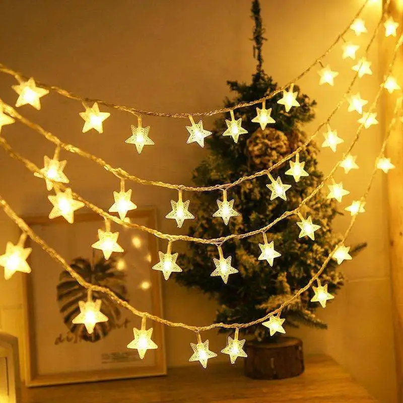 Christmas Fairy LED Holiday Lighting Decoration Star String Lights Outdoor