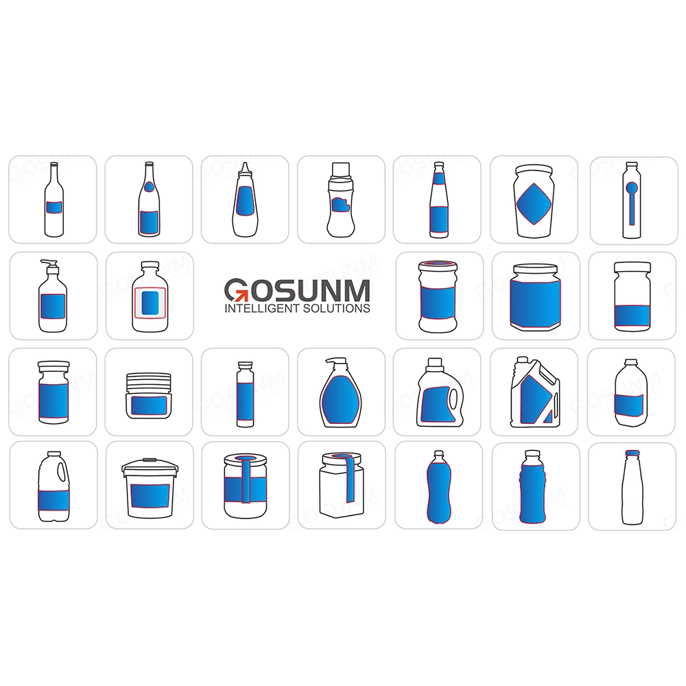 Etiqueta de bálsamo de labio de jeringa de la máquina de etiquetado de tubos de ensayo personalizados de Gosunm Máquina de etiquetado automático de tubos redondos de envoltura del aplicador