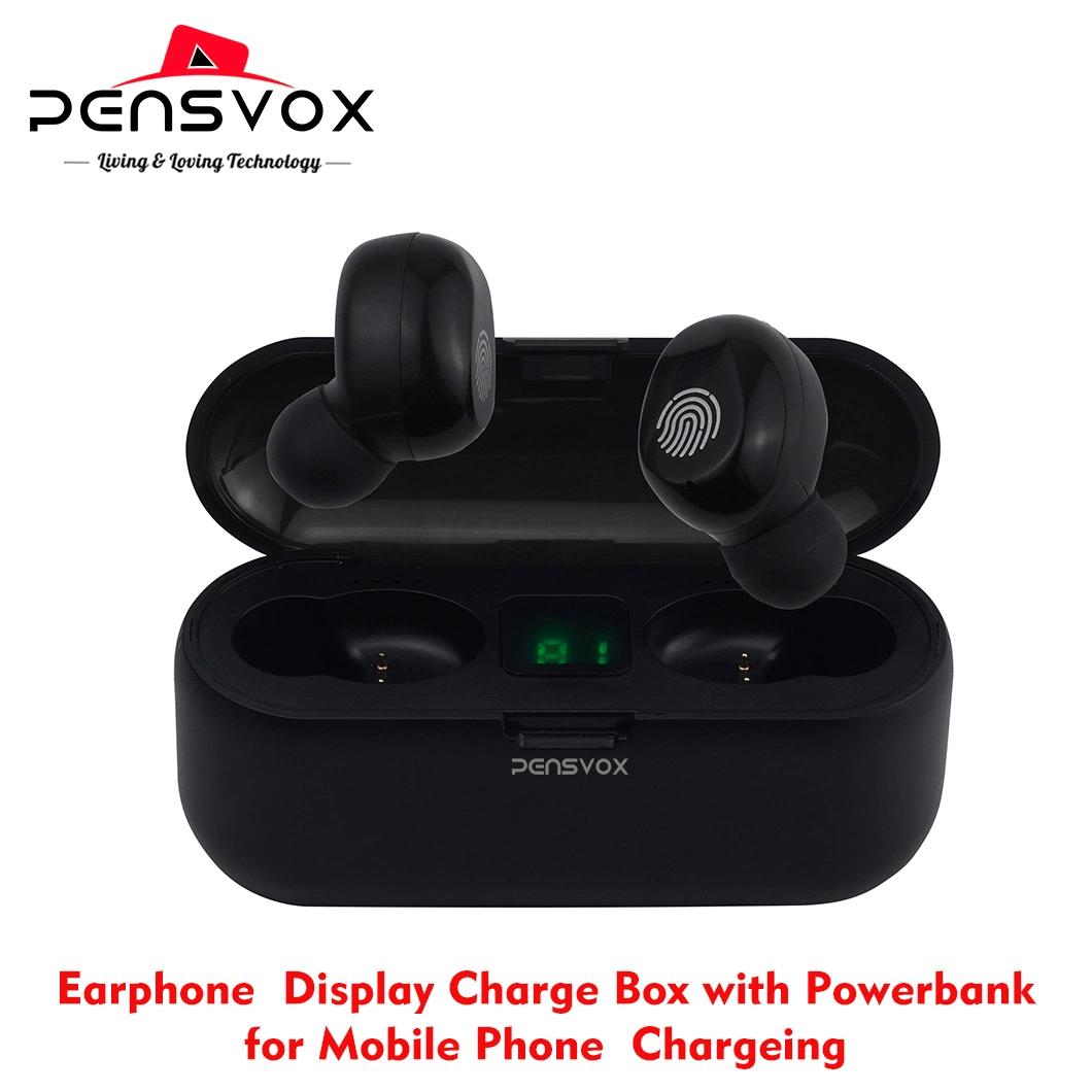 HiFi Earphone for Music Games Earplugs with Charging Box for Powerbank Mobile Phone Charging