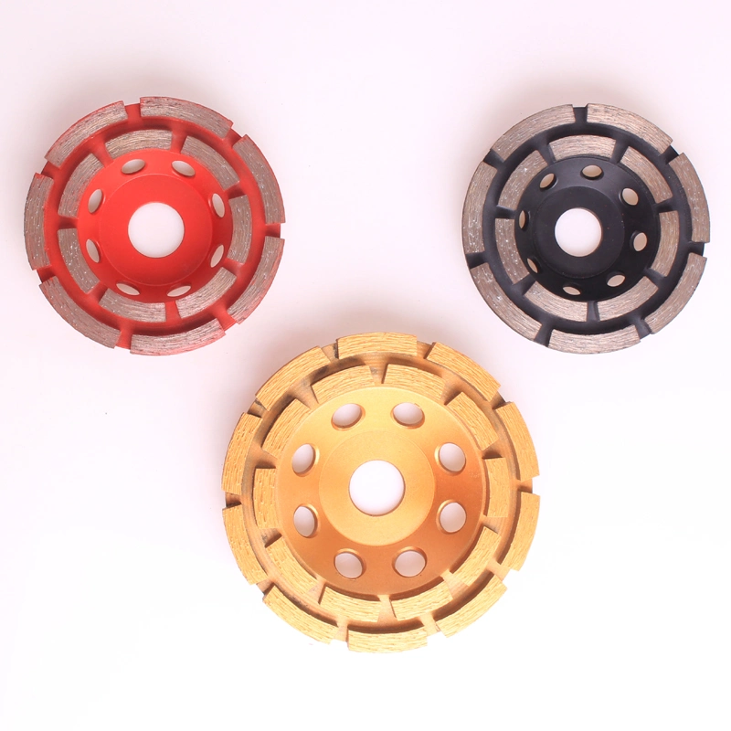 Double Row Diamond Grinding Cup Wheel for Concrete Granite Marble Masonry Brick Fits