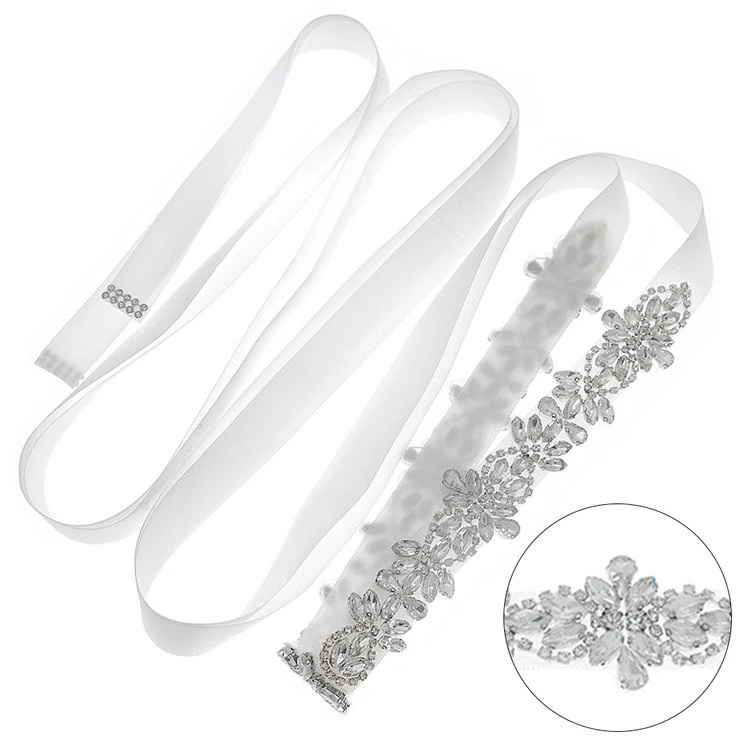 Temperament Luxury Rhinestone Stitching Belt Wedding Accessories for Women's Wedding Dresses