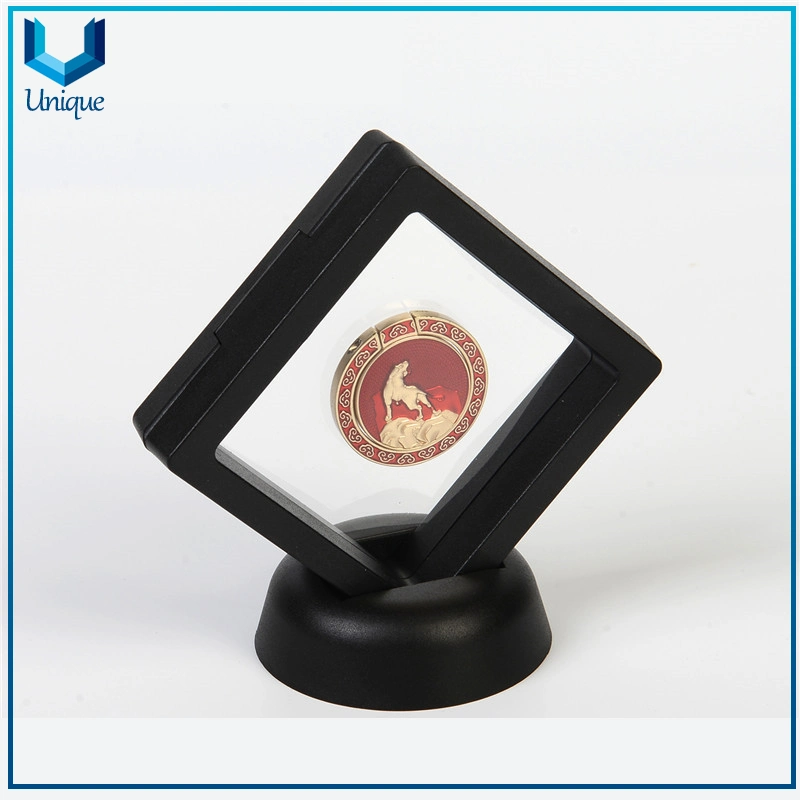 Avaible Stock Luxury Gift Display Holder, Floating Coins ABS Plastic Stand Holder Box, Medal Exhibition Show Case, &#160; Jewelry Display Case