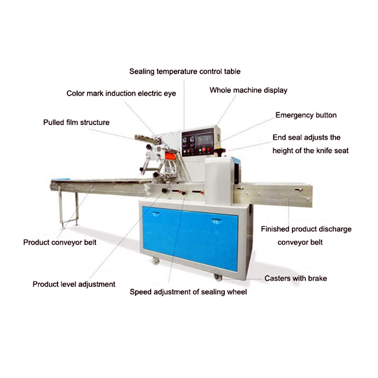 Automatic Horizontal Pillow Flow Supermarket Fresh Vegetable Fruit Packing Machine Price