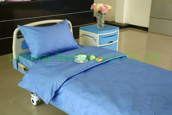 Cotton Hospital Duvet Cover and Pillow Case of Blue Color