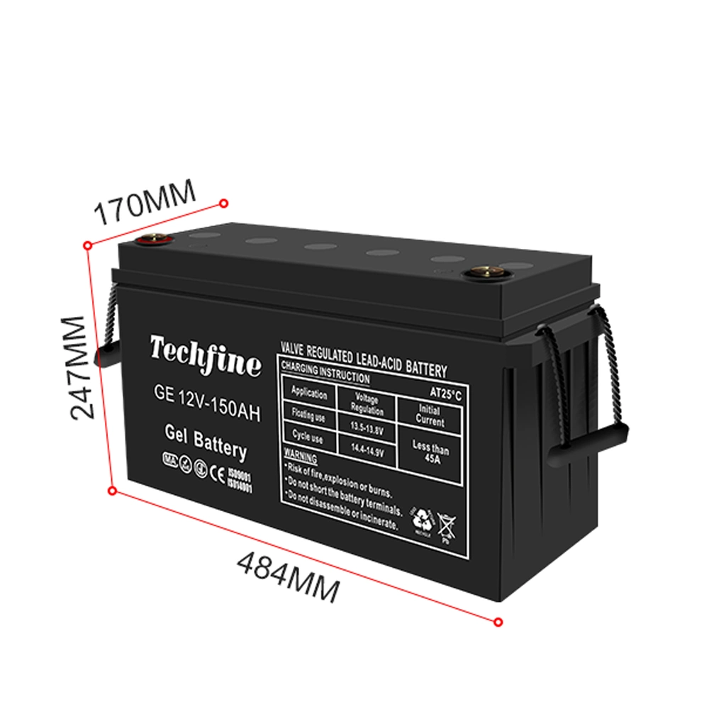 TECHFINE China machte lange Lebensdauer versiegelte Blei-Säure-Batterie für Stromversorgungssysteme