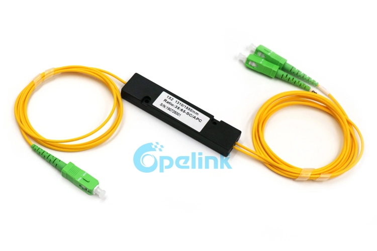 1X2 Sc/APC Optical Fiber Fbt Coupler, 1310nm&1550nm, 1m