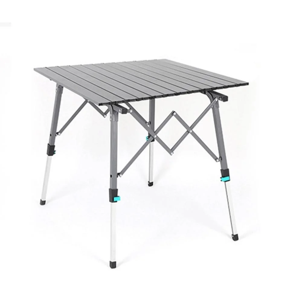 Adjustable Bamboo Folding Table Height Wood Metal BBQ Picnic Table Outdoor Furniture Bl20034