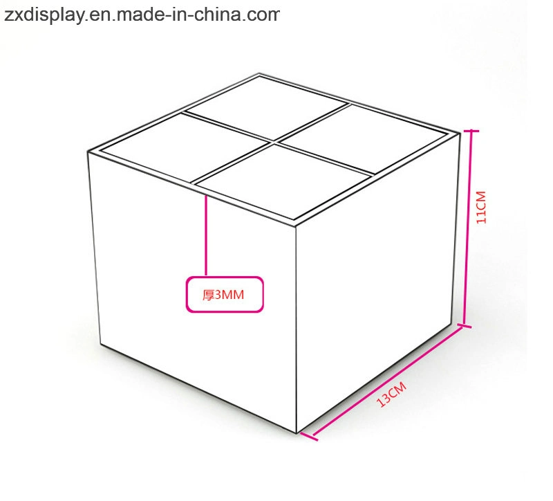 Household Plastic Storage Container Desktop Acrylic Storage Box Without Lid