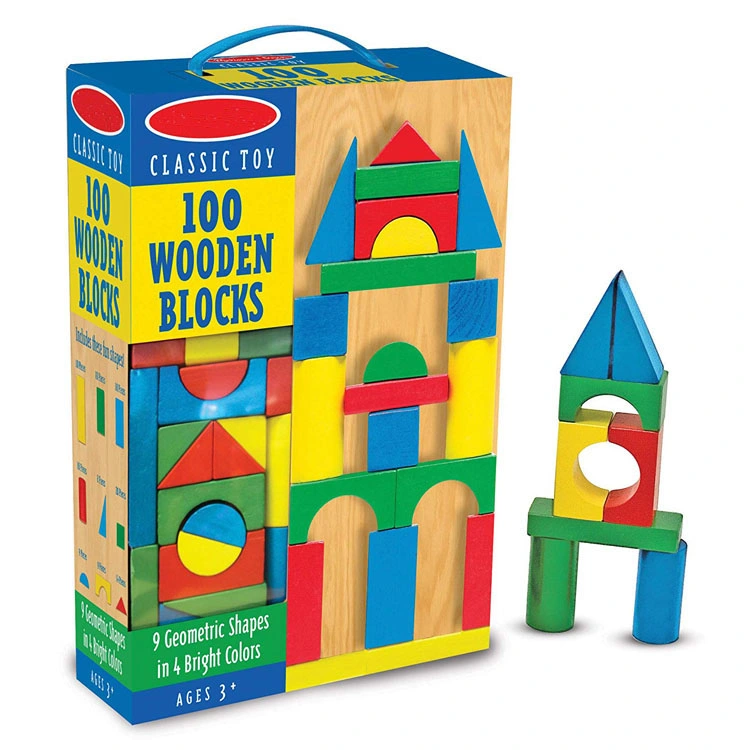 Wooden City Building Block Toy Set, Funny DIY Wooden Building Block Toy for Children