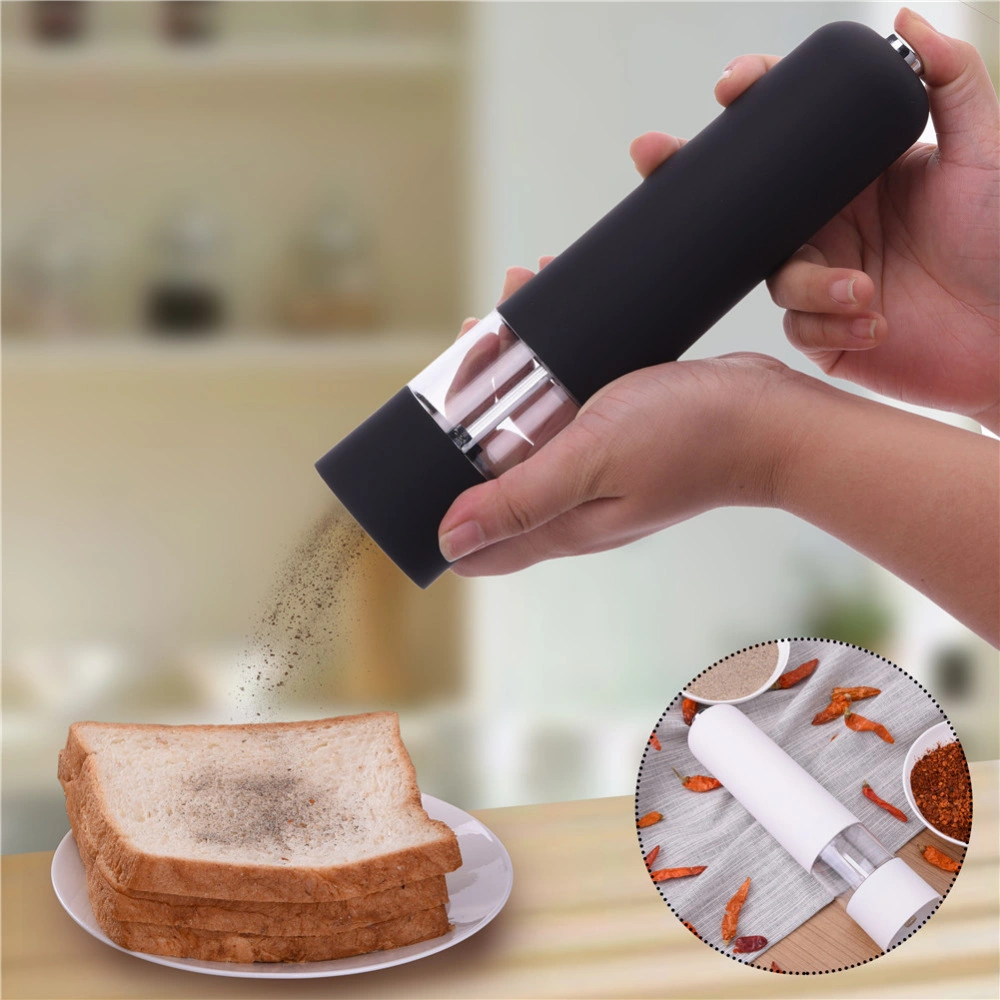 Salt and Pepper Mills Novel Salt & Pepper & Spice Grinders Red White Black Electric Pepper Mill Creative Kitchen Tools