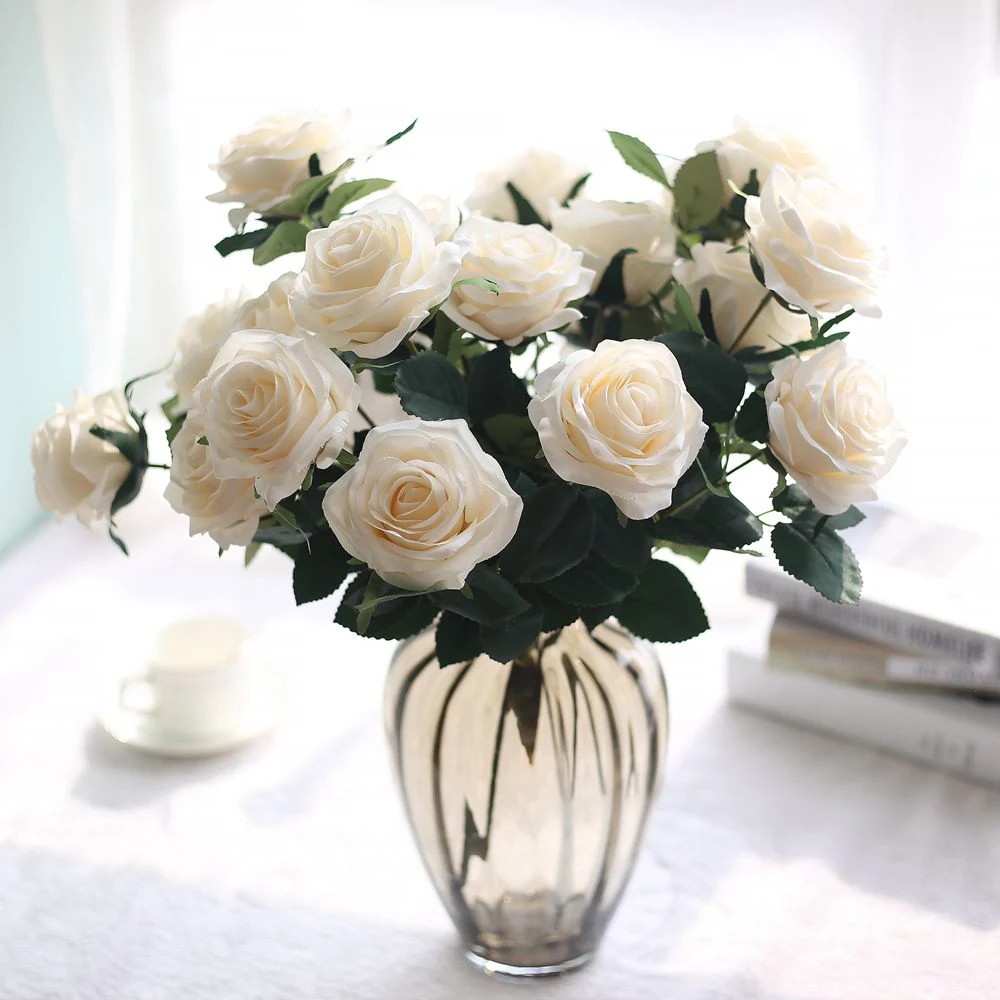 Wholesale/Suppliers 10 Rose Bouquets Home Decoration Plants Imitation Bouquet Flowers