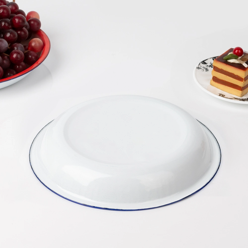 New Customized Enamel Round Serve for Dinnerware