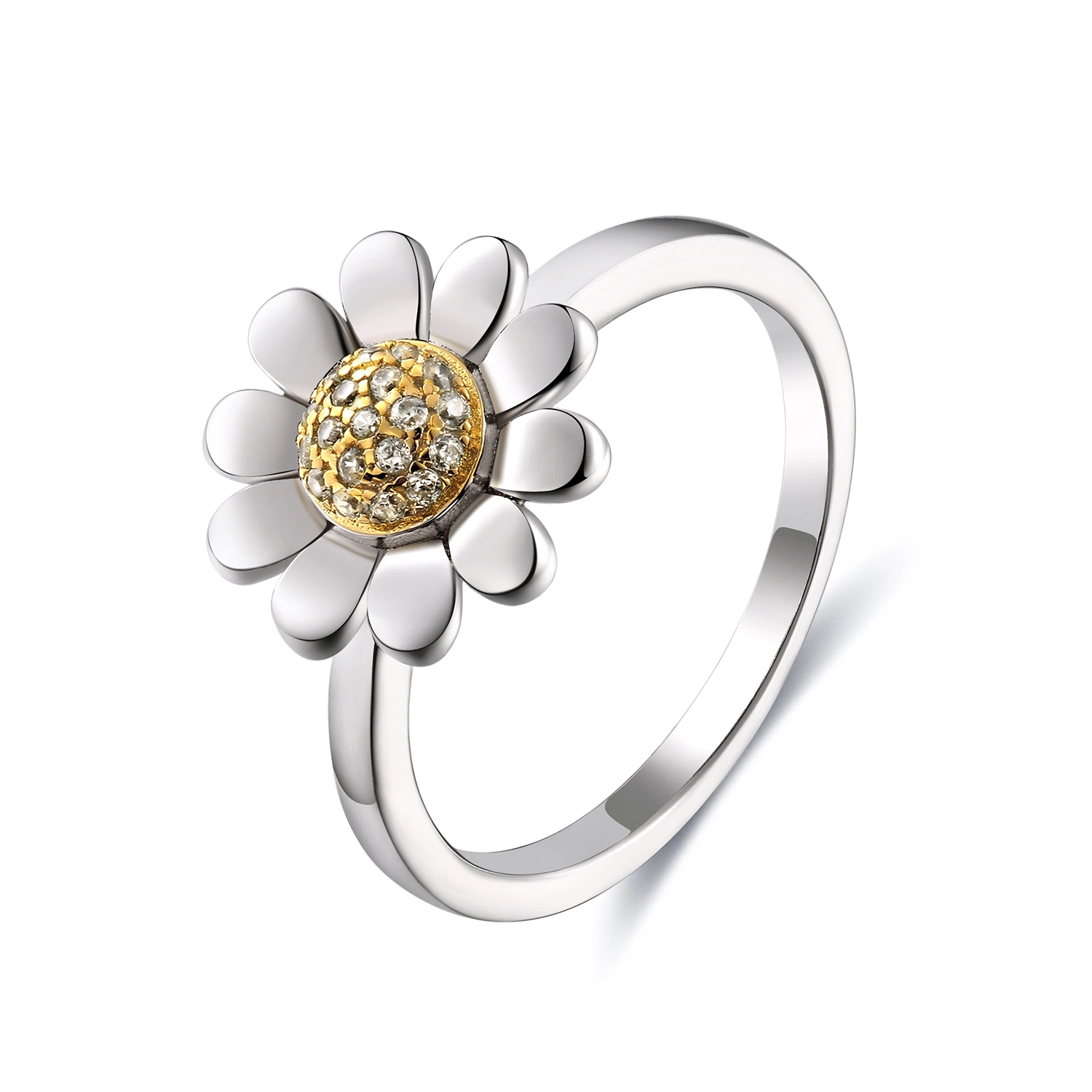 Flower Shape Fashion Jewelry Trendy Women Fine Jewellery Factory Wholesale Elegant Fine Women Ring