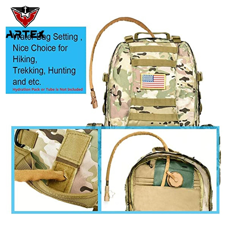 Personaliza a mochila táctica militar Army Rucksack 60L Large Assault Pack Saco de Molle amovível OEM