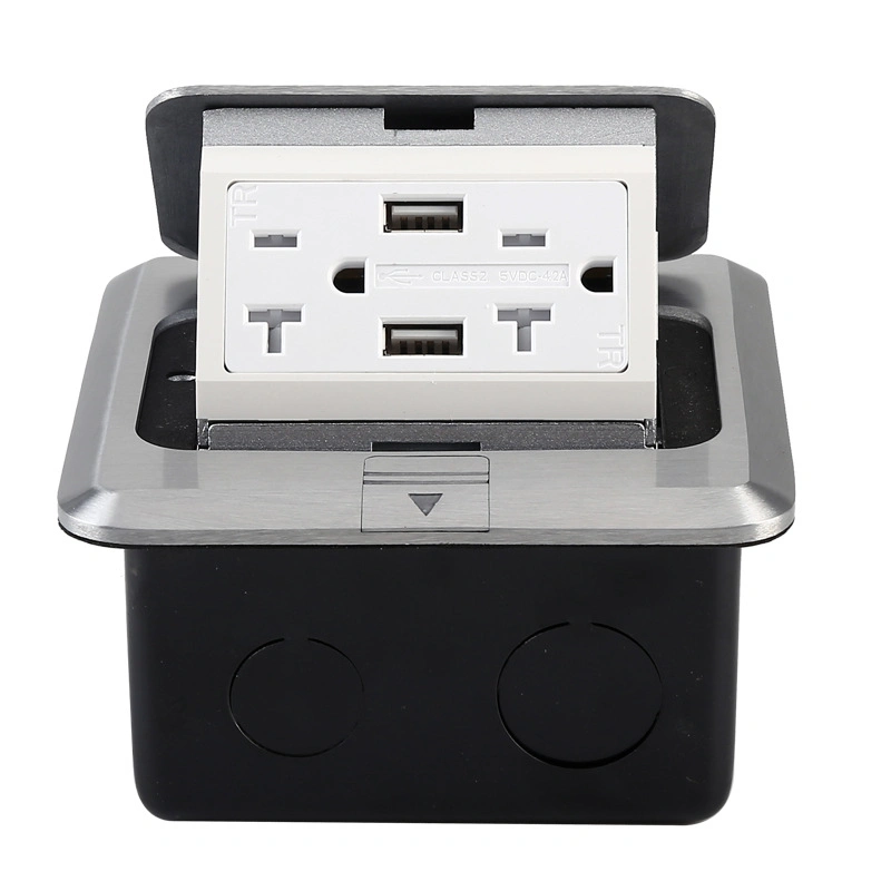 Soft Slow Pop-up Type US European German standard electrical floor plug socket