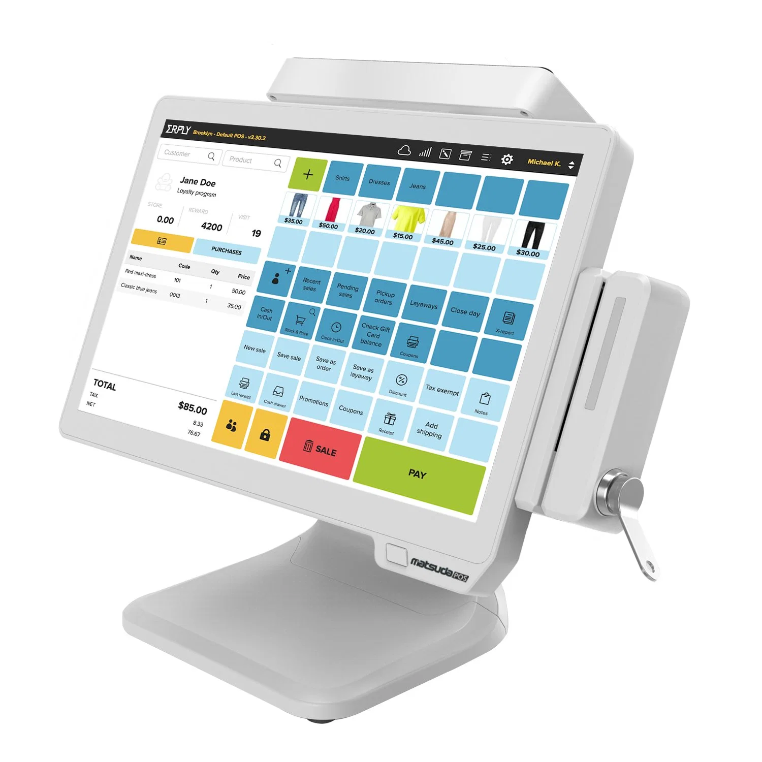 Manufacturer Supply The Latest Model St9800 15.6inch All in One POS System POS Display Android