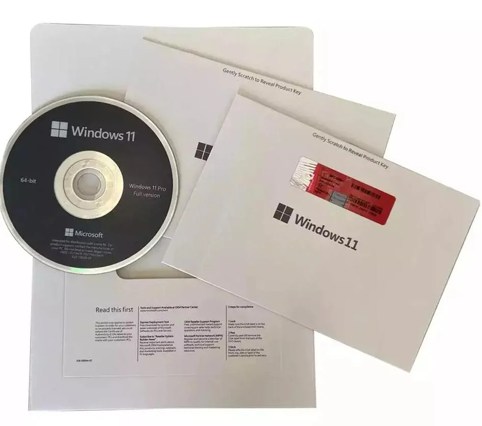 100% Globale Aktivierung Windows 11 pro OEM 64bit DVD-Paket