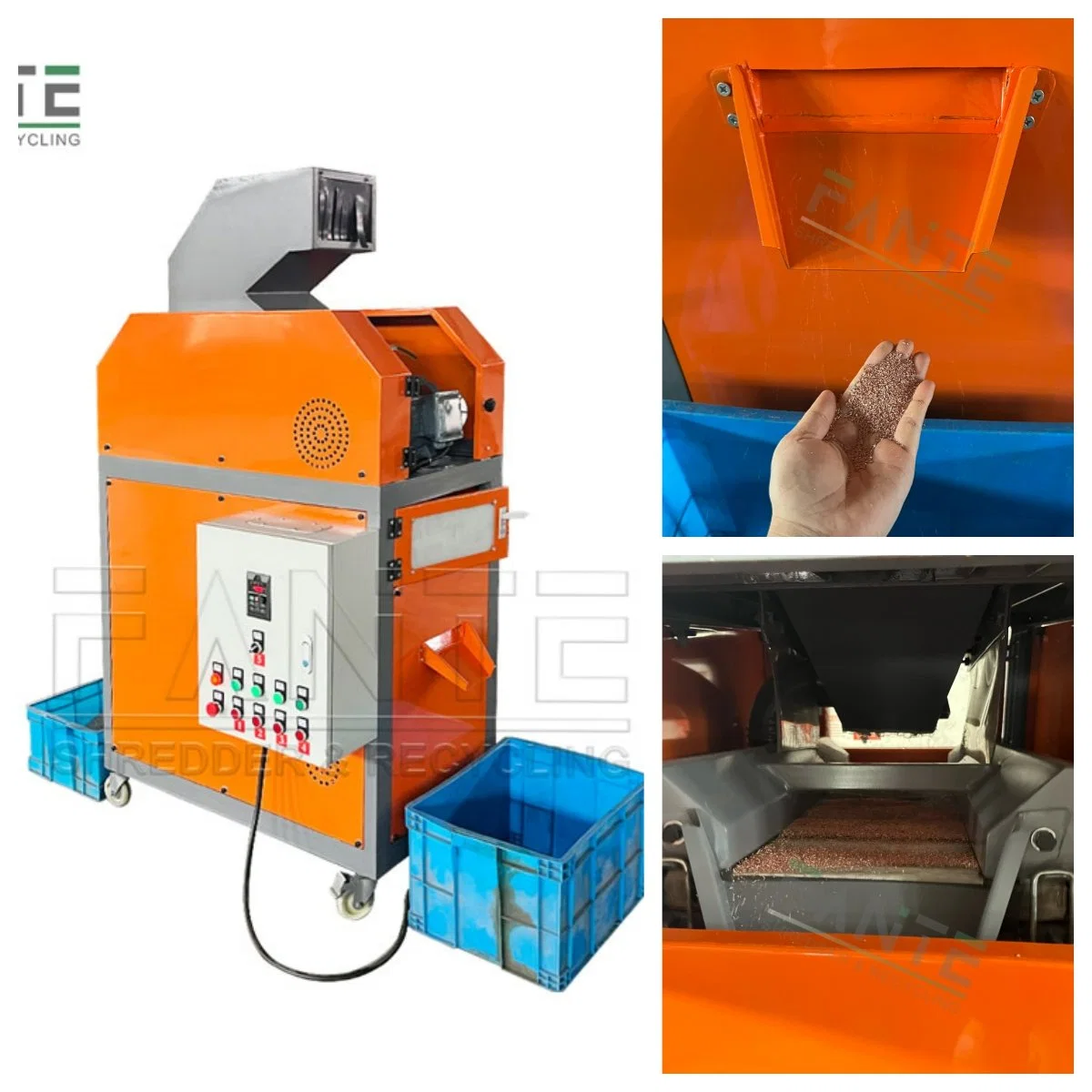 High Efficient Dry Type Copper Wire Recycling Machine 20kg/H House Hold Metal Wire Granulator