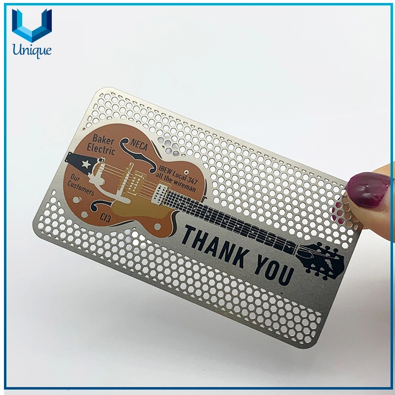 Custom Fashion Design Stainless Steel Metal Business Card VIP Card, Luxury Laser Cut Metal Business Card