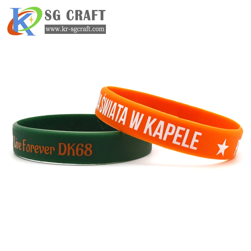 Hot Selling Wholesale/Supplier Craft Gift Rubber Band Decoration Printed Promotional Gift Souvenir Design Colorful Company Activity Silicone Wristband