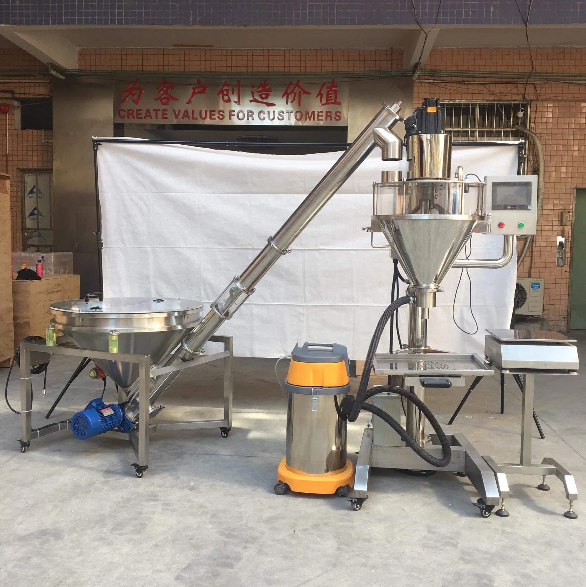 Semi Automatic Micro Dosing Powder Filling Machine Auger Filler and Weigher Screw Conveyor