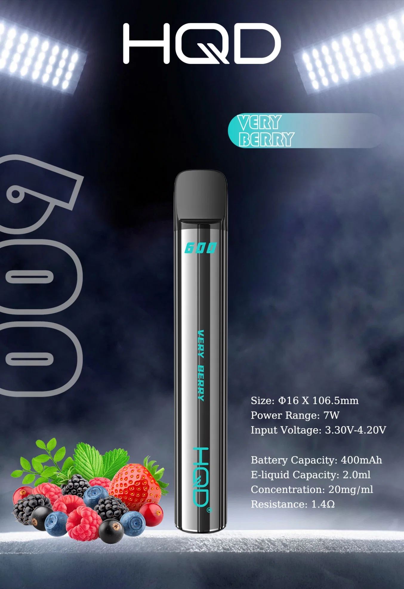 Hqd Super Bar 600 bouffées sans MOQ Vape stylo jetable Cigarette électronique d'atomiseur original en usine de Shenzhen