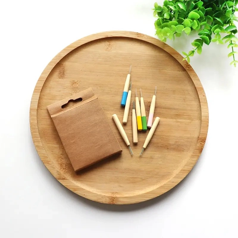 Eco friendly dente biodegradável Bamboo Pick Dental Oral Gum Care Fornece escova Interdental Bamboo